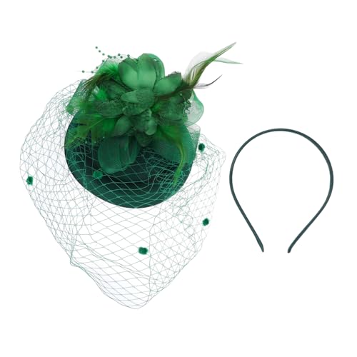 VILLFUL Netzkopf Blumen Party Stirnband Braut Haarschmuck Für Frauen Dekorativ Elegant Braut Glitzernd Hochzeit Junggesellinnenabschied Rosa Spitze Bankett Fascinator von VILLFUL