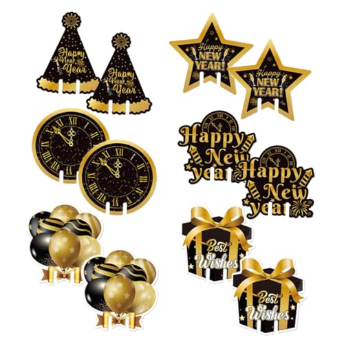 VILLFUL Neujahrs-weinglas-markierer Bunte Glasmarkierer für Partydekoration Langlebige Weinglas Charms mit Clip für Silvesterfeiern und Trinkgläser Kennzeichnung von VILLFUL