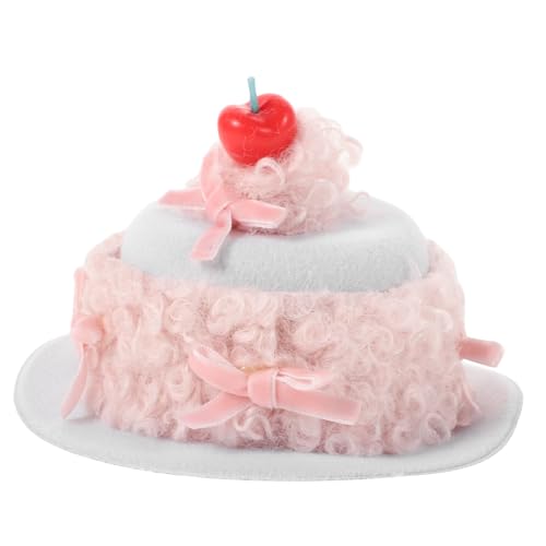 VILLFUL Niedlicher Geburtstagshut Haarclip mit Kirsch Kuchen Design Langlebige Haarklammer für Mädchen und Frauen Wiederverwendbarer Haarschmuck für Partys Haarclip Originelles von VILLFUL