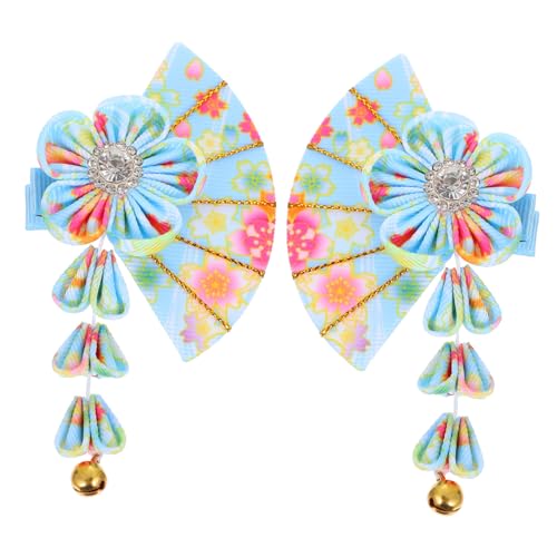 VILLFUL Orientalischer Haarschmuck mit Blauem Quasten-bell Leichter Performance Haarclip für Damen Japanischer Cosplay Haarschmuck Dekorativer Haarklammer für Fotoshootings und von VILLFUL