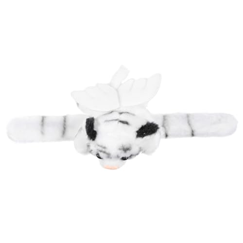 VILLFUL Plüsch Schnapparmband Weißer Tiger Handgelenkband Kuscheltier Party Mitgebsel Geburtstagsdeko Dschungelthema für Leicht Tragbar Robust von VILLFUL