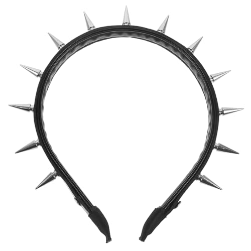 VILLFUL Punk Nieten Stirnband Damen Gothic Spitzes Haarband Modisches Party Haaraccessoire Bequemes Kopfband für Alltag und Show Vielseitiger Haarschmuck in Schwarz von VILLFUL
