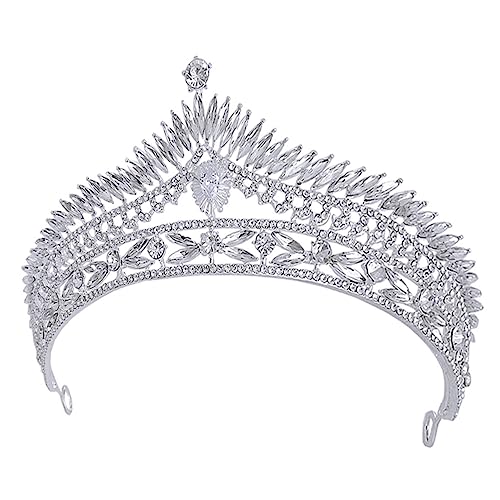VILLFUL Rhinestone Hochzeit Krone Damen Brautschmuck aus Eleganter Haarschmuck für Braut Partys und Abschlussball Leichtes Funkelndes Diadem mit Barock Design von VILLFUL