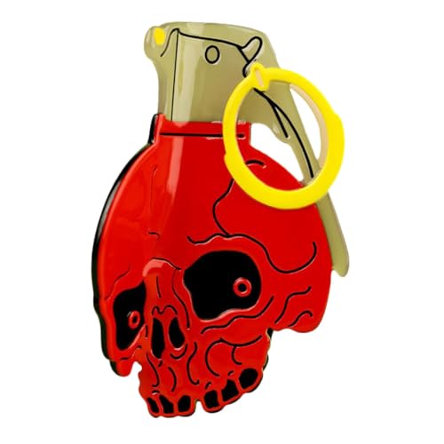 VILLFUL Roter mit Auffälligem Totenkopf-design Großer Haarkralle für Damen Langlebig und Leicht Rutschfest Starke Fixierung für Halloween-partys Cosplay und Tägliche Stylings von VILLFUL