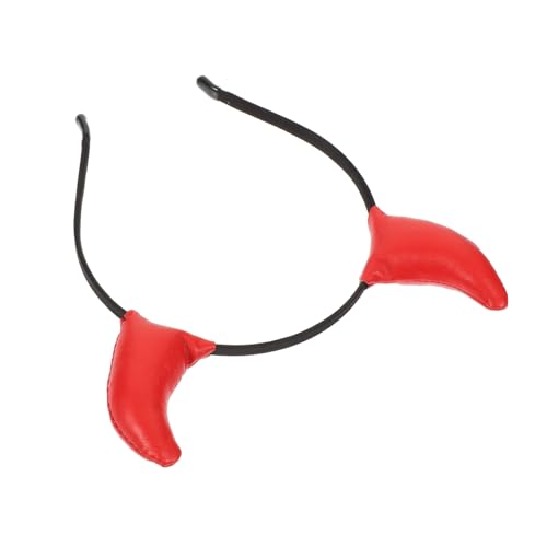 VILLFUL Teufelshorn Stirnband Kleine Hörner Teufelshörner Cosplay Halloween X Horn Stirnband Damen Dämonenhorn Horn Partyhörner Erwachsene Teufelszubehör Haarband von VILLFUL