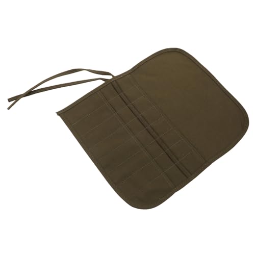 VILLFUL Pinselhalter Aus Segeltuch Für Kunststudenten 16 Fächer Aufbewahrungstasche Für Pinsel Dekorativer Stifthalter Organizer Material Grün von VILLFUL