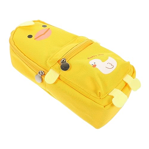 VILLFUL Multifunktions Stiftetasche aus Segeltuch Tragbares Federmäppchen mit Reißverschluss Verschleißfest Großes Fassungsvermögen für Schule und Büro von VILLFUL