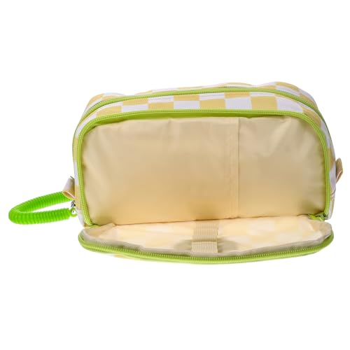 VILLFUL Tragbarer Stiftbeutel im Schachbrettmuster Multifunktionale Bleistift mit Großer Kapazität für Schule für Stifte Radiergummis von VILLFUL