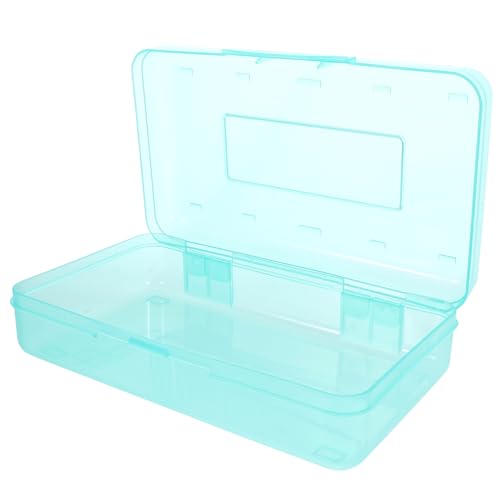 VILLFUL Transparente Bleistiftbox Kunststoff Großes Fassungsvermögen Praktischer Stift Organizer für Schule Büro und Kunstbedarf Federmäppchen für Stifte und Schreibwaren von VILLFUL