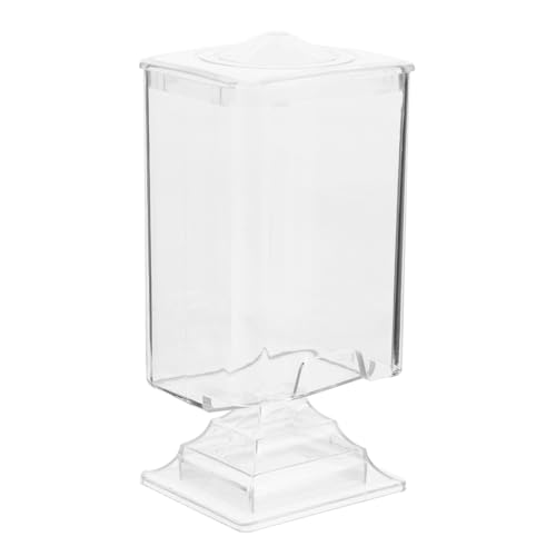 VILLFUL Transparenter Nagelwipptuch organizer mit Staubschutz Kompakter Wattepads Wattebauschspender für Platzsparende Kosmetikaufbewahrung Am Schminktisch von VILLFUL