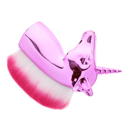 VILLFUL Unicorn Make up Pinsel Rosegold Cartoon Design Professioneller Kosmetikpinsel für Foundation Puder Blush Frauen Mädchen Langlebiger Kunststoffgriff von VILLFUL