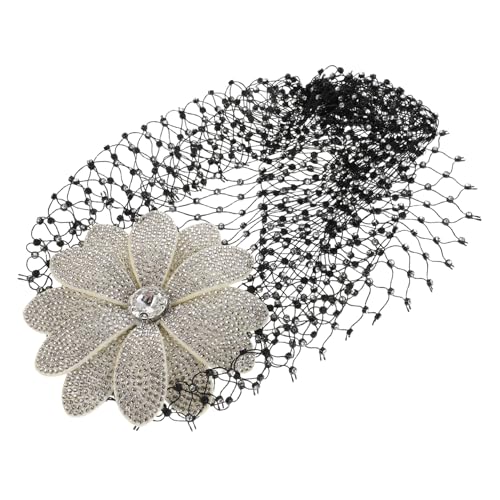 VILLFUL Vintage Blumen Haarreif mit Funkelnden Strasssteinen Leichter Netz Haarschmuck für Damen Komfortabel und Atmungsaktiv Stilvoll für Hochzeiten Partys und Festliche Anlässe von VILLFUL