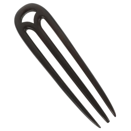 VILLFUL Vintage Haarnadel aus Schwarzem Sandelholz Zinkig Handgefertigt Retro Haarschmuck für Damen Robustes Haarstäbchen für Stilvolle Hochsteckfrisuren für Alltag und Feierlichkeiten von VILLFUL