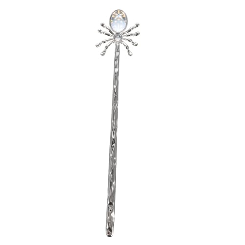 VILLFUL Vintage Haarschmuck Haarnadel Spider Hair Stick für Lange Haare Eleganter Haarstab zum Einflechten und Fixieren von Dutts Stilvoller Haarschmuck für Frauen Silbernes Design von VILLFUL