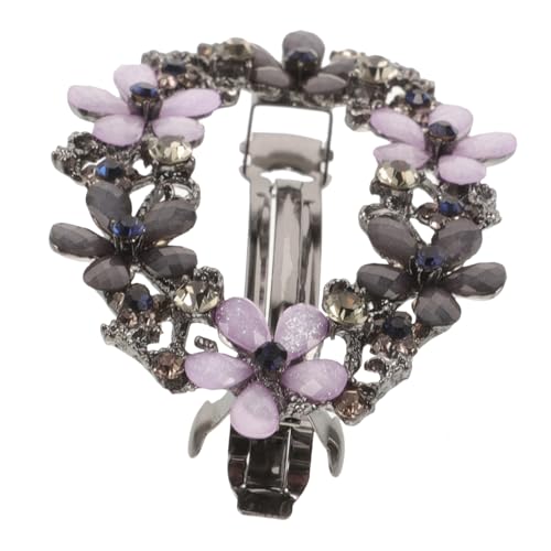VILLFUL Vintage Metall Haarclip Klein mit Blumen und Strass Stabiler Haarklammer für Damen Eleganter Haarschmuck für Hochzeit Party und Alltag Robust und Haarschonend VILLFUL Vintage Metall Haarclip Klein mit Blumen und Strass Stabiler Haarklammer für Damen Eleganter Haarschmuck für Hochzeit Party und Alltag Robust und Haarschonend von VILLFUL