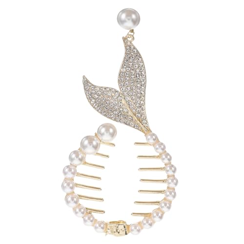 VILLFUL Wasserdichter Haarklammer Dutt Halter Haarklammer für Dickes Haar mit Strassverzierung Kompakt und Rutschfest für Frauen Vielseitiger Haarschmuck für Hochzeiten und Alltag von VILLFUL