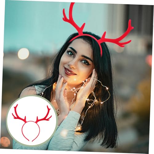 VILLFUL Weihnachtliches Damen Haarband mit Roten Pvc-hirschgeweih Robustes Leichtes Rentier-accessoire für Kostüm Cosplay Bühnenauftritte und Festliche Partys von VILLFUL