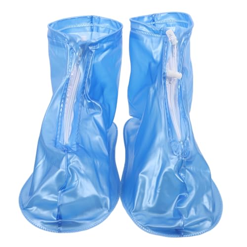 VILLFUL wasserdichte rutschfeste Gummi Überschuhe mit Reißverschluss Dicke Wiederverwendbare Überschuhe für Herren und Damen Strapazierfähige Regen Outdoor Schuhüberzieher Elastische von VILLFUL