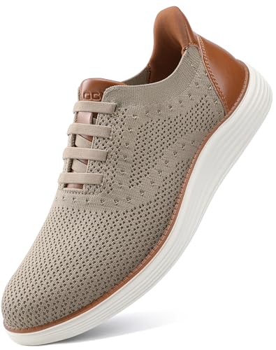 VILOCY Herren-Sneaker, freihändig, lässig, knöchellos, Wanderschuhe, modische Sneaker, Tennis, Business, Oxfords, Khaki, 44.5 EU von VILOCY