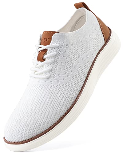 VILOCY Oxfords Herren-Sneaker aus Netzstoff, für Business-Freizeitschuhe, Weiss/opulenter Garten, 45 EU von VILOCY