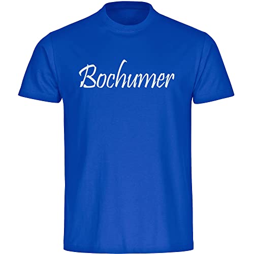 VIMAVERTRIEB® Herren T-Shirt Bochum - Bochumer - Druck: weiß - Männer Shirt Fußball Fanartikel Fanshop - Größe: XXL blau von VIMAVERTRIEB