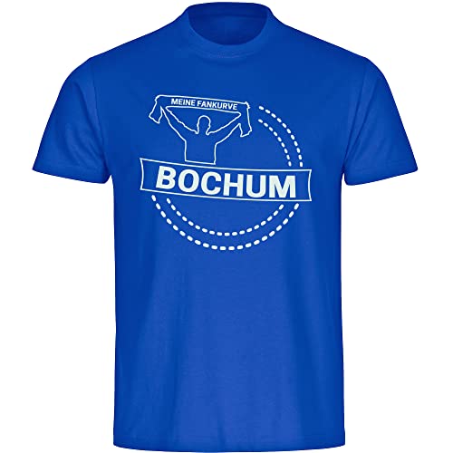 VIMAVERTRIEB® Herren T-Shirt Bochum - Meine Fankurve - Druck: weiß - Männer Shirt Fußball Fanartikel Fanshop - Größe: 5XL blau von VIMAVERTRIEB