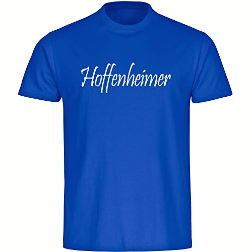 VIMAVERTRIEB® Herren T-Shirt Hoffenheim - Hoffenheimer - Druck: weiß - Männer Shirt Fußball Fanartikel Fanshop - Größe: L blau von VIMAVERTRIEB