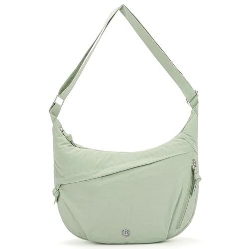 VIMUTI Halbmond Umhängetasche Damen | Wasserabweisende Nylon Crossbody Bag Damen | Moon Bag mit Verstellbarem Schultergurt | Schultertasche für Arbeit, Reisen, Alltag & Festival (GRÜN) von VIMUTI