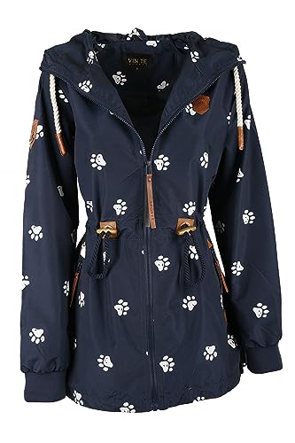 Damen Jacke Parka Anorak Mantel Outdoor Wasserabweisend Anker Punkte M-3XL (XXL, Blau-9923) von VIN TE