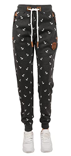 VIN TE Damen Jogginghose Hose Jogpants Thermo Fleece gefüttert Sweat Freizeit Anker S-3XL (as3, Alpha, xx_l, Regular, Regular, Anthrazit, XXL) von VIN TE