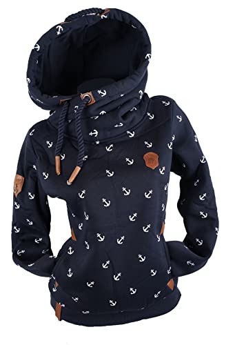 VIN TE Damen Kapuzenpullover Hoodie Sweatshirt Warmer Fleece Pulli Anker M - 3XL (as3, Alpha, 3X_l, Regular, Regular, Blau-2041, 3XL) von VIN TE