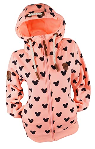 VIN TE Damen Sweat Jacke Kapuze Hoodie Fleece Übergangsjacke Anker Sterne Steuerrad S M L XL 2XL 3XL 4XL 5XL 6XL 7XL (as3, alpha, 3x_l, regular, regular, Rosa-2109) von VIN TE