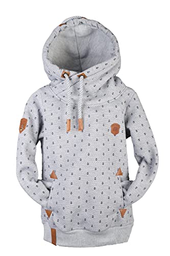 VIN TE Kinder Kapuzenpullover Sweatshirt Hoodie Warmer Fleece Pulli Anker Punkte 140-158 (Grau-1962, 140) von VIN TE