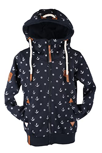 VIN TE Kinder Sweat Jacke Kapuze Fleece gefüttert Hoodie Übergangsjacke 140-158 (Blau-2063, 158) von VIN TE