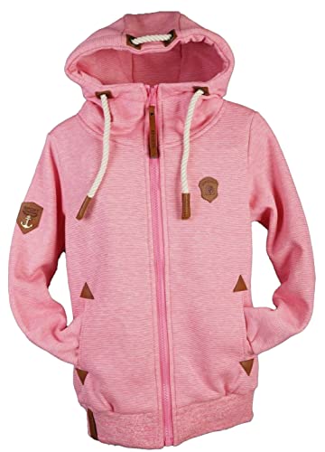 VIN TE Kinder Sweat Jacke Kapuze Fleece gefüttert Hoodie Übergangsjacke 140-158 (Pink ohne Motiv, 146) von VIN TE