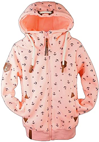 VIN TE Kinder Sweat Jacke Kapuze Fleece gefüttert Hoodie Übergangsjacke 140-158 (Rosa, 140) von VIN TE