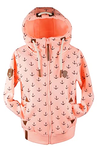 VIN TE Kinder Sweat Jacke Kapuze Fleece gefüttert Hoodie Übergangsjacke 140-158 (Rosa-2081, 152) von VIN TE