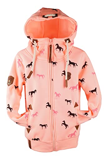 VIN TE Kinder Sweat Jacke Kapuze Fleece gefüttert Hoodie Übergangsjacke 140-158 (Rosa-2086, 158) von VIN TE