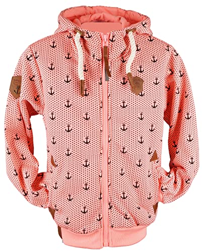 VIN TE Kinder Sweat Jacke Kapuze Fleece gefüttert Hoodie Übergangsjacke 140-158 98-164 (as3, numeric, numeric_104, regular, Neonrosa-77/78, 104) von VIN TE