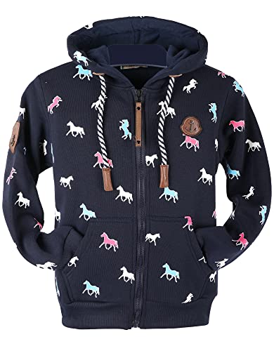 VIN TE Kinder Sweat Jacke Kapuze Fleece gefüttert Hoodie Übergangsjacke 140-158 98-164 (as3, numeric, numeric_122, regular, Blau-1098, 122) von VIN TE