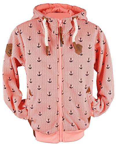 VIN TE Kinder Sweat Jacke Kapuze Fleece gefüttert Hoodie Übergangsjacke 140-158 98-164 (as3, numeric, numeric_98, regular, Neonrosa-77/78, 98) von VIN TE