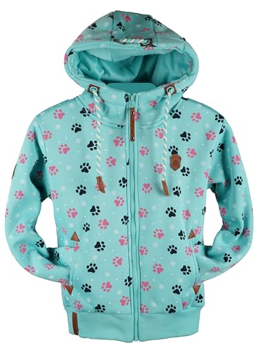 Kinder Sweat Jacke Kapuze Fleece gefüttert Hoodie Übergangsjacke 92-134 (DE/NL/SE/PL, Numerisch, 122, Regular, Aquablau-2147) von VIN TE
