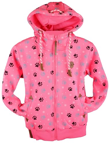 VIN TE Kinder Sweat Jacke Kapuze Fleece gefüttert Hoodie Übergangsjacke 92-134 (DE/NL/SE/PL, Numerisch, 128, Regular, Pink-2147) von VIN TE