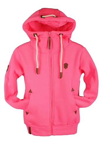 VIN TE Kinder Sweat Jacke Kapuze Fleece gefüttert Hoodie Übergangsjacke Uni Anker 92-158 (DE/NL/SE/PL, Numerisch, 152, Regular, Pink-2151) von VIN TE
