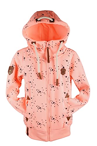 VIN TE Kinder Sweat Jacke Kapuze Fleece gefüttert Hoodie Übergangsjacke Uni Anker Pferde 92-164 (as3, numeric, numeric_140, regular, Rosa/Lachs-1983, 140) von VIN TE