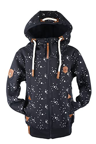 VIN TE Kinder Sweat Jacke Kapuze Fleece gefüttert Hoodie Übergangsjacke Uni Anker Pferde 92-164 (as3, numeric, numeric_146, regular, Blau-1983, 146) von VIN TE