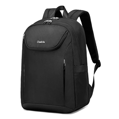 VINBAGGE Laptop Rucksack Damen 15,6 Zoll Laptoptasche Arbeit Business Rucksack Wasserdicht Schulrucksack Große Notebook Daypack für Reisen Camping Backpack Herren Teenager Frauen Schwarz von VINBAGGE