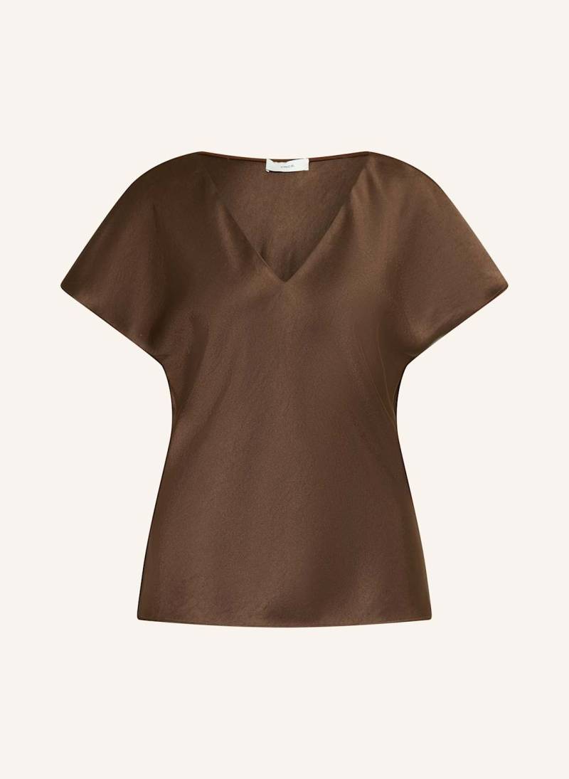 Vince Blusenshirt Aus Satin braun von VINCE