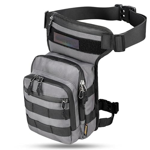 Motorradtasche Taille, Beintasche, Oberschenkel, Hüfte, Bauchgurt, 3 L, Groß, Umhängetasche, Reisetasche, Handy-/Handy-Geldbörse, Gürteltasche, Motor-Drop-Gürteltasche (Color : AAA2) von VINCTV