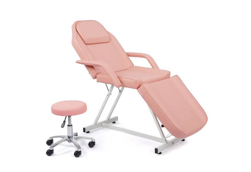 VINGLI Massageliege Massageliege Kosmetikliege mit Rollhocker höhenverstellbar klappbar von VINGLI